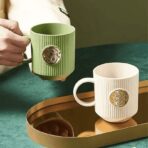 Pocillo decorativo sello dorado utensilio cocina FK23D-232