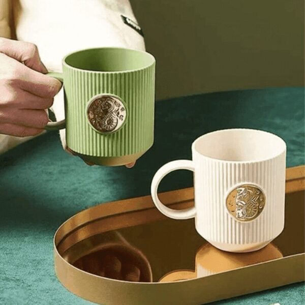 Pocillo decorativo sello dorado utensilio cocina FK23D-232