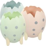 Portalápices con forma de huevo de dinosaurio recipiente de almacenamiento organizador de escritorio para esferos lapiz FK23D-222 - Imagen 3