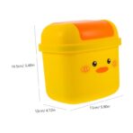 Mini basurera de escritorio con tapa giratoria decorativo cubo de almacenamiento FK23D-226 - Imagen 6