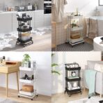 Estante rodante de 3 niveles organizador movil multifuncional FK23D-176 - Imagen 3