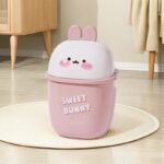 Mini basurera de escritorio con tapa decorativo cubo de almacenamiento FK23D-220