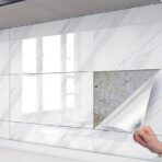 Azulejo adhesivo 60 x 30 blanco satinado pegatina decorativa FK23D-242