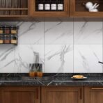 Azulejo adhesivo 60 x 60 blanco marmolizado pegatina decorativa FK23D-251