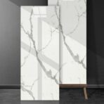 Azulejo adhesivo 90 x 60 blanco marmolizado pegatina decorativa 1PCS FK23D-258