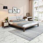 Baldosa adhesiva 60 x 60 blanco mate marmolizado pegatina decorativa 28PCS FK23D-267 - Imagen 2