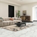 Baldosa adhesiva 60 x 60 blanco mate marmolizado pegatina decorativa 28PCS FK23D-267