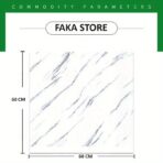 Baldosa adhesiva 60 x 60 blanco mate marmolizado pegatina decorativa 28PCS FK23D-268 - Imagen 3