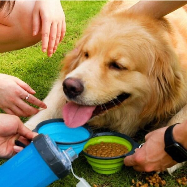 Botilito bebedero de agua y porta comida FK-70