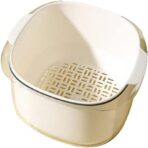 Cesta con escurridor para alimentos tazon de cocina con drenaje FK23D-201 - Imagen 4