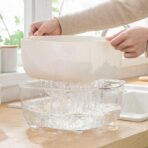 Cesta con escurridor para alimentos tazon de cocina con drenaje FK23D-201 - Imagen 3