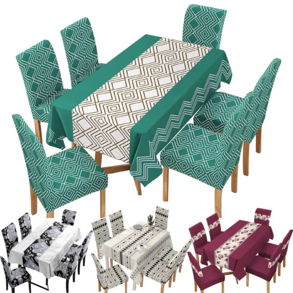 Set Mantel De Comedor + 6 Fundas para Sillas