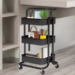 Estante rodante de 3 niveles organizador movil multifuncional FK23D-176