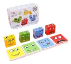 Cubos Rubik´s Caritas -juego De Mesa-rompecabezas De Madera - Imagen 4