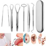 Kit dental limpieza oral en acero set de 6 accesorios Fk16-23kit
