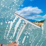 Limpiavidrios de doble cara escurridor de ventanas ajustable de mango largo FK23D-58