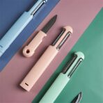 Cuchillo pelador 3 en 1 multifuncional acero inoxidable FK23D-99 - Imagen 5