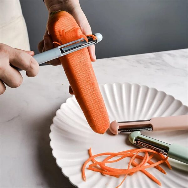 Cuchillo pelador 3 en 1 multifuncional acero inoxidable FK23D-99