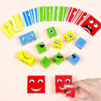 Cubos Rubik´s Caritas -juego De Mesa-rompecabezas De Madera