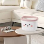 Mini basurera de escritorio con tapa giratoria decorativo cubo de almacenamiento FK23D-226 - Imagen 3