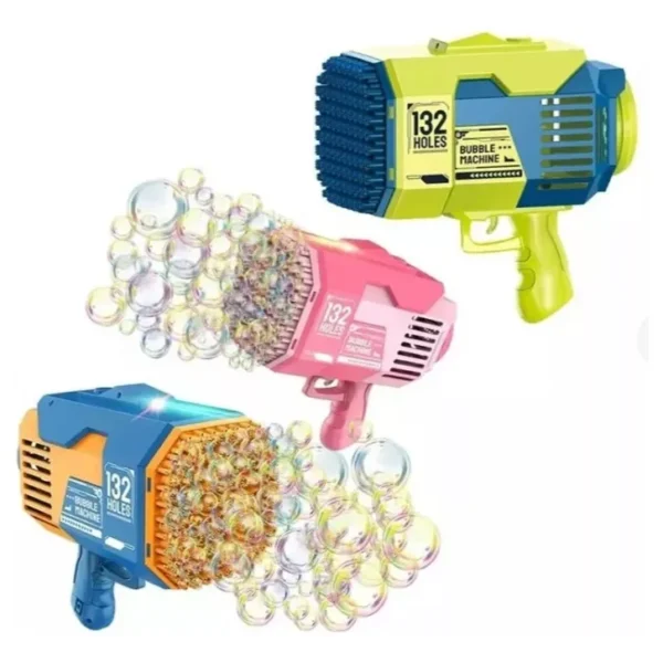 PISTOLA DE BURBUJAS BAZUCA 132 AGUJEROS