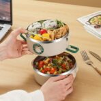 Lonchera porta comida 2 en 1 almacenador termico alimentos FK16-214 - Imagen 2