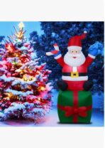 Adorno Navideño Inflable Santa Claus con luz led