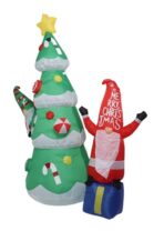 Adorno Navideño Inflable Santa Claus con luz led - Imagen 3