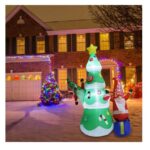 Adorno Navideño Inflable Santa Claus con luz led