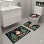 Set x4 Tapetes para Baño Navideño - Imagen 2