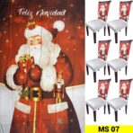 Set x6 Protector de silla y Mantel Navideño - Imagen 2