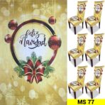 Set x6 Protector de silla y Mantel Navideño - Imagen 8