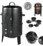 Parrilla asador ahumadora de carbón 3 en 1