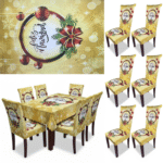 Set x6 Protector de silla y Mantel Navideño