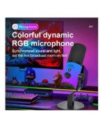 Microfono de escritorio dinámico RGB USB/XLR para podcasting, grabación, juegos y transmisión en vivo - Imagen 4