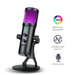 Microfono Profesional Condensador Omnidireccional Usb Luz Color Negro - Imagen 2