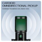 Microfono Profesional Condensador Omnidireccional Usb Luz Color Negro - Imagen 5