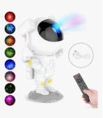 Lámpara Astronauta Proyector LED Giratorio Star Nebula Cúpula Blanca
