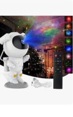 Lámpara Astronauta Proyector LED Giratorio Star Nebula Cúpula Blanca - Imagen 2