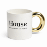 Pocillo decorativo blanco house utensilio cocina FK23D-230