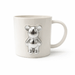 Pocillo decorativo blanco oso dorado utensilio cocina FK23D-229 - Imagen 3