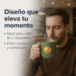 Pocillo decorativo blanco sello dorado utensilio cocina FK23D-228 - Imagen 2