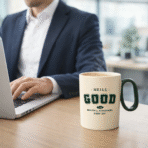 Pocillo vaso cocina baño utensilio beige FK23D-206 - Imagen 3