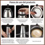 Cafetera Prensa Italiana Acero Inoxidable - Imagen 5