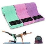 Set de 3 Bandas Elásticas Tela Ejercicio En Casa Resistencia Yoga FK17-ORT120