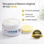 Crema Limpiadora Blanqueadora Para Tenis Blancos Sin Agua 120g Con FK17-144 - Imagen 6