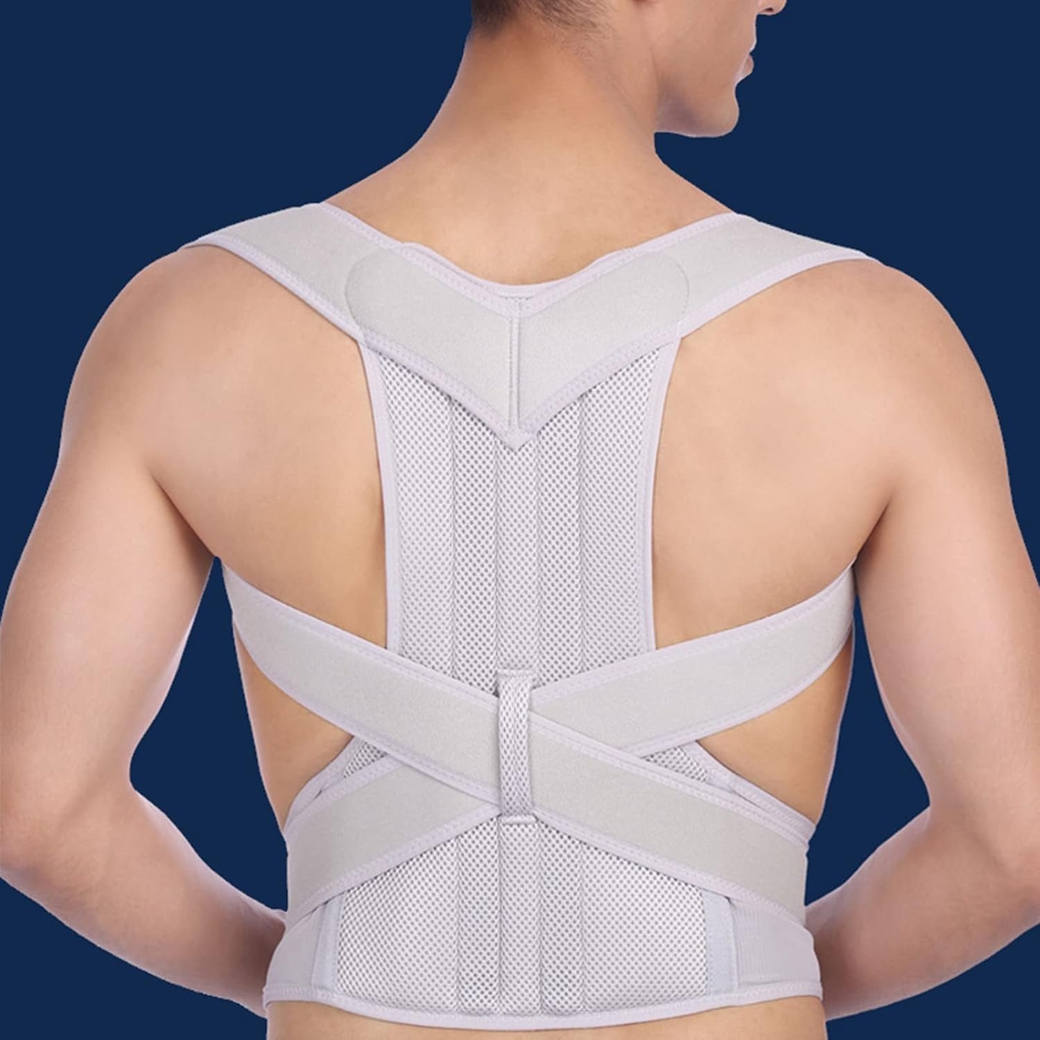 Corrector-de-postura-completo.6-1.jpg Corrector De Postura Espalda Con Soporte Ajustable Unisex Alivio FK17-SM012 - Imagen 1