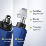 Afeitadora Nariz y Oreja Recargable Portátil Corte Seguro Sin FK17-MDKBMQ-0319 - Imagen 3