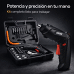 Destornillador Eléctrico Recargable 48 Piezas Kit Completo Con FK17-CY-0210 - Imagen 7