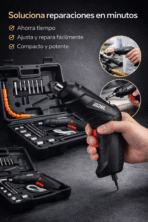 Destornillador Eléctrico Recargable 48 Piezas Kit Completo Con FK17-CY-0210 - Imagen 2